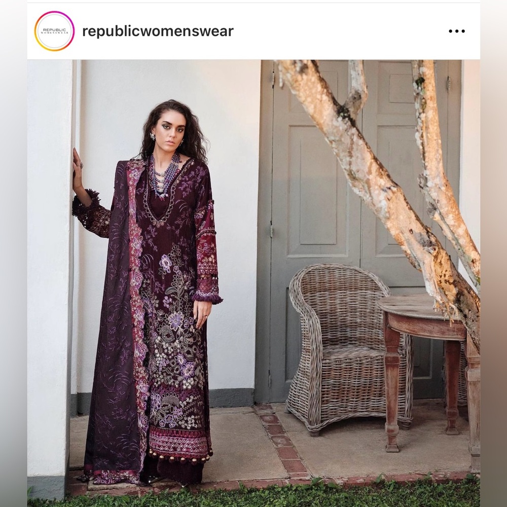 Pakistani Indian winter velvet formal designer outfit